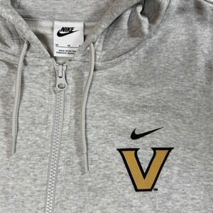 Nike Vanderbilt Varsity Fleece Full Zip Hoodie Women M Gray